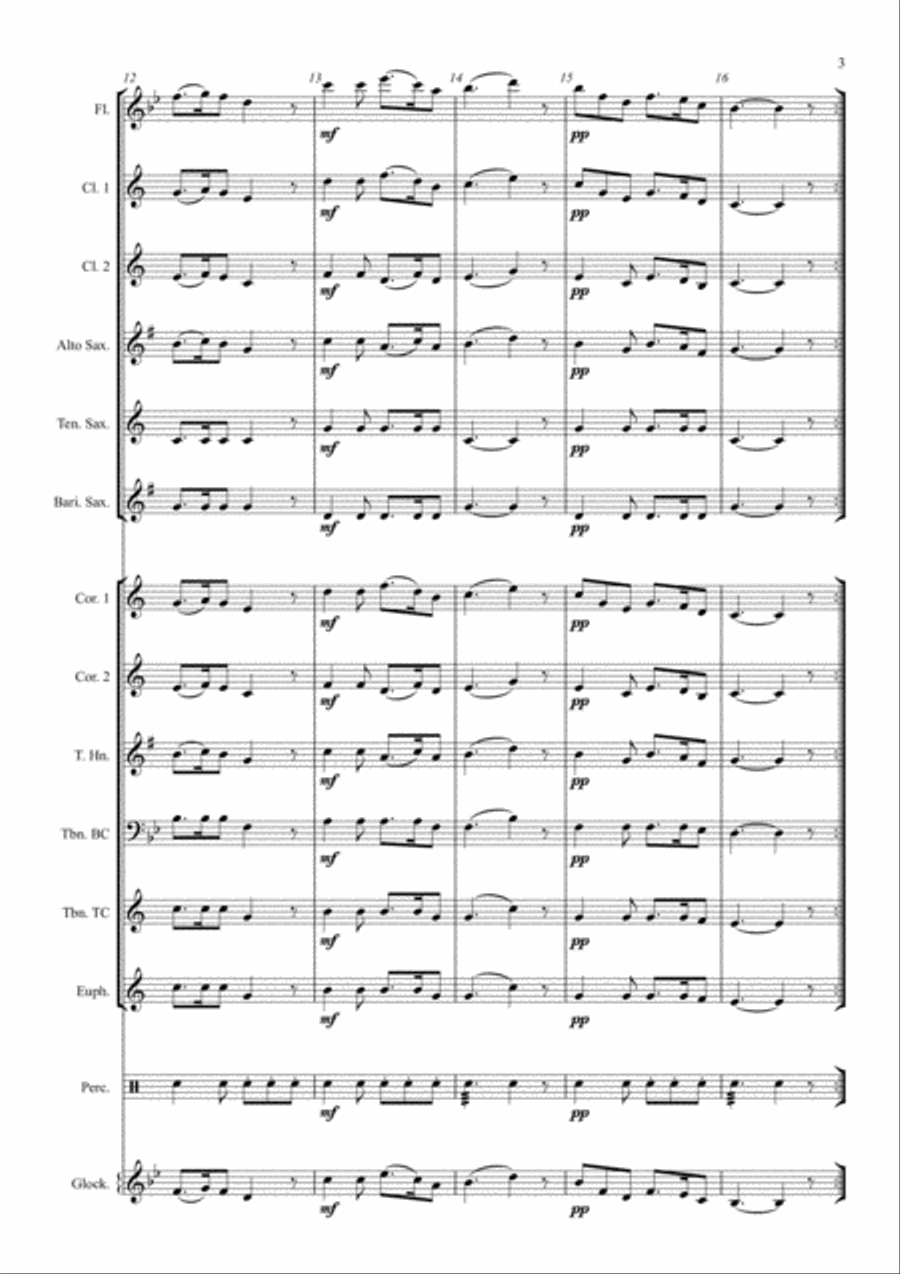 Silent Night - Concert Band Concert Band scores gallery preview page 3