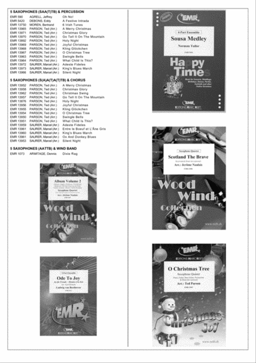 Play With Your Band Volume 1 Saxophone Quintet scores gallery preview page 9