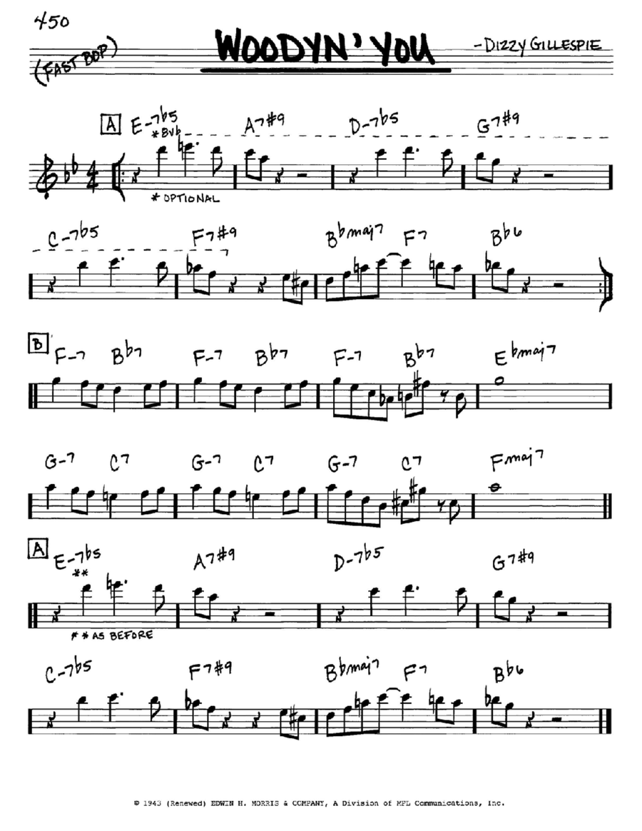 Woodyn' You Woodyn' You E-Flat Instrument scores gallery preview page 1