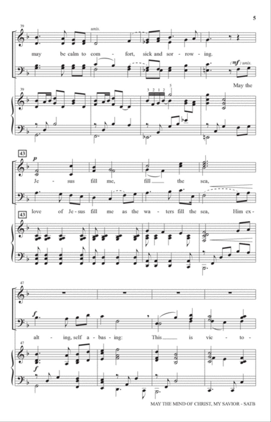 May The Mind Of Christ, My Savior 4-Part scores gallery preview page 4