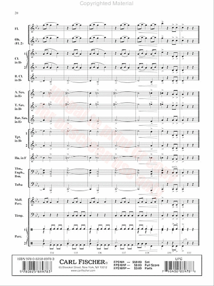 Adversary Concert Band scores gallery preview page 21