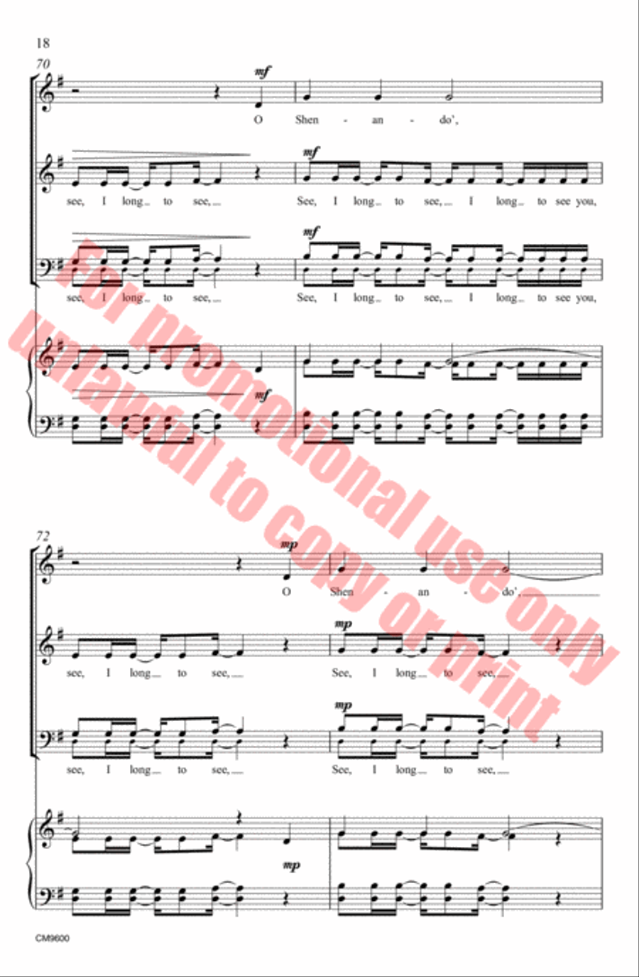 Shenandoah Choir scores gallery preview page 19