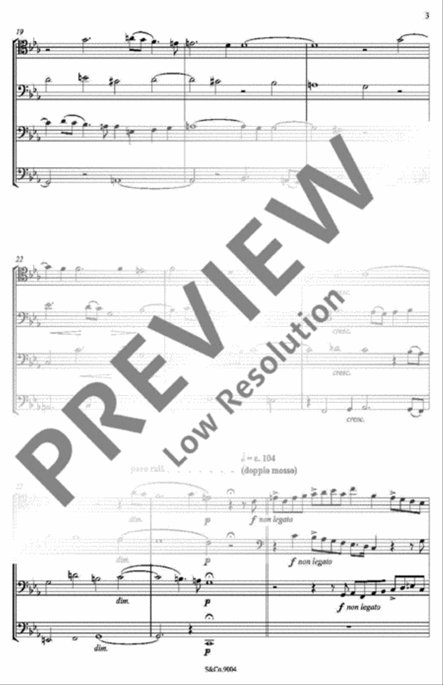 Fantazia 7 Trombone Quartet scores gallery preview page 4