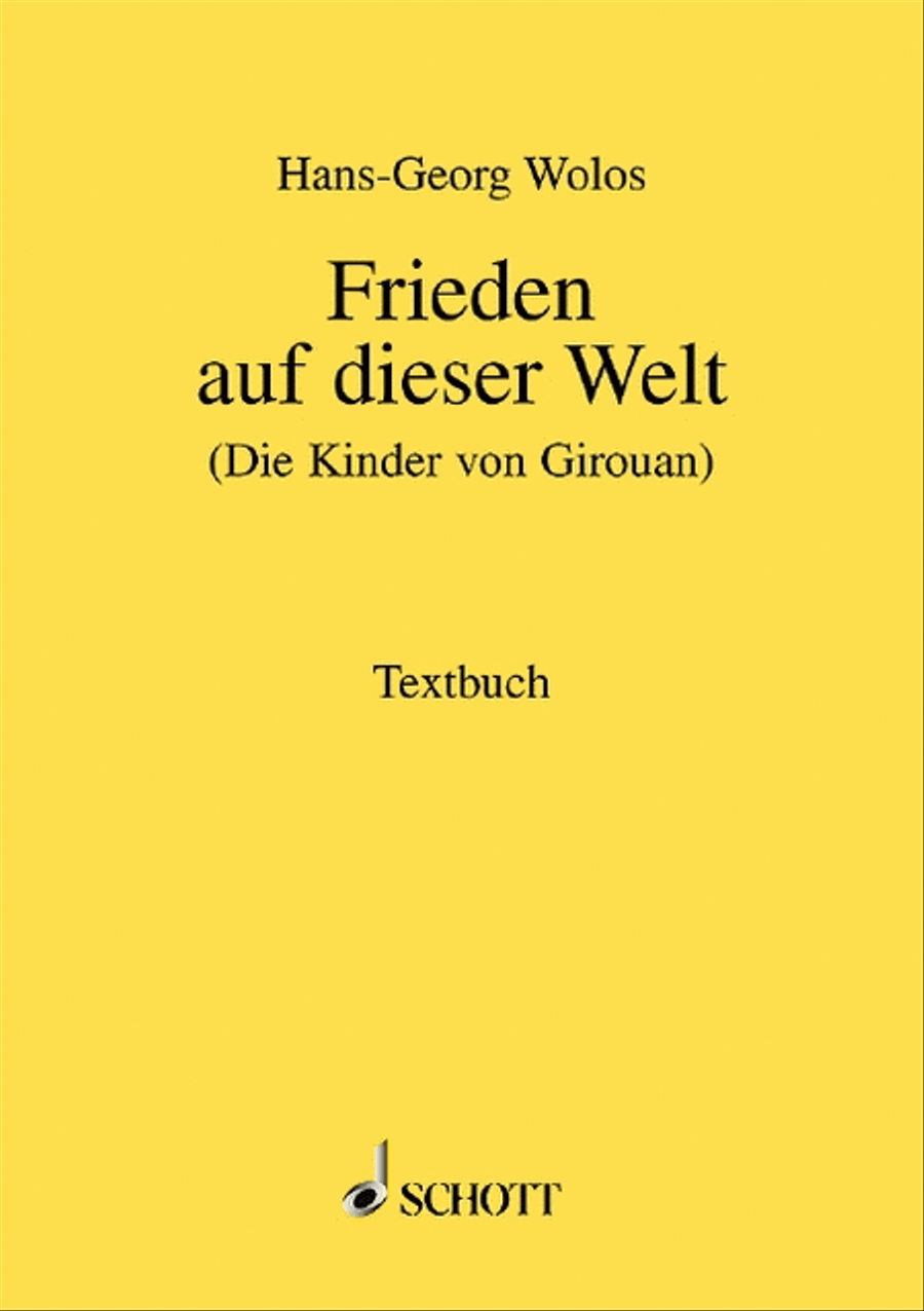 Frieden Auf Dieser Welt Libretto TB scores gallery preview page 1