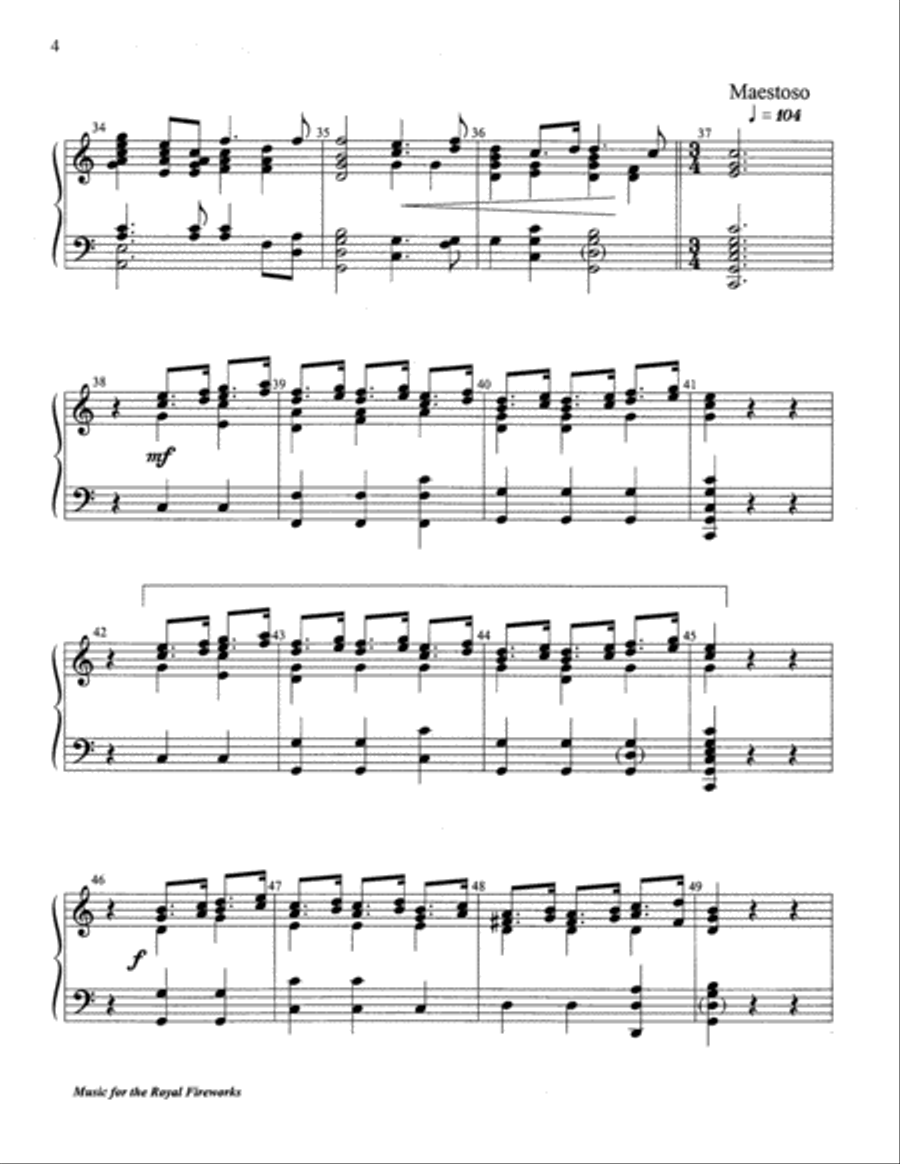 Music for the Royal Fireworks 5-Octaves scores gallery preview page 11