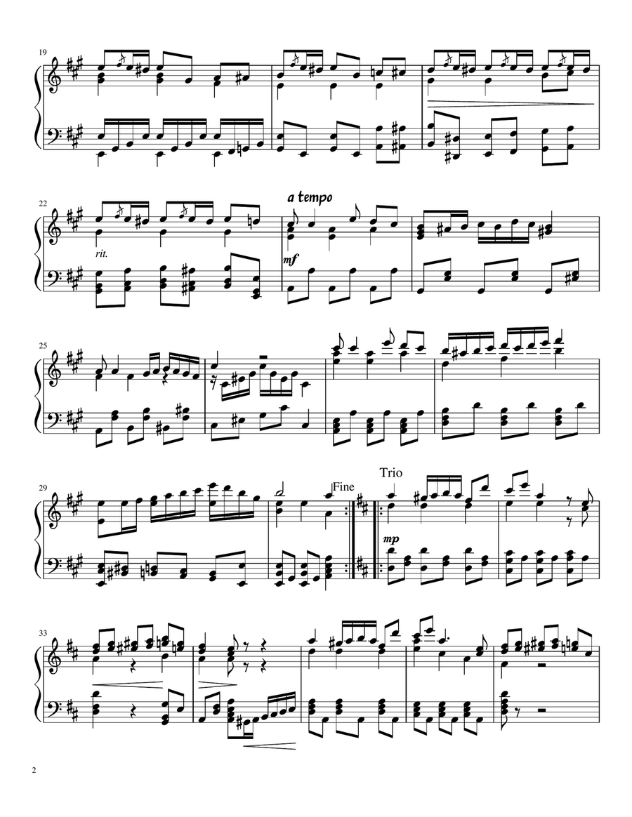 Mauro Giuliani - Polonaise Concertante (Piano Solo: Intermediate) Piano Solo scores gallery preview page 2