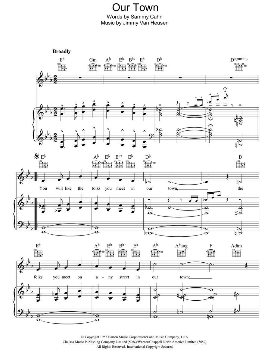Our Town Guitar scores gallery preview page 1