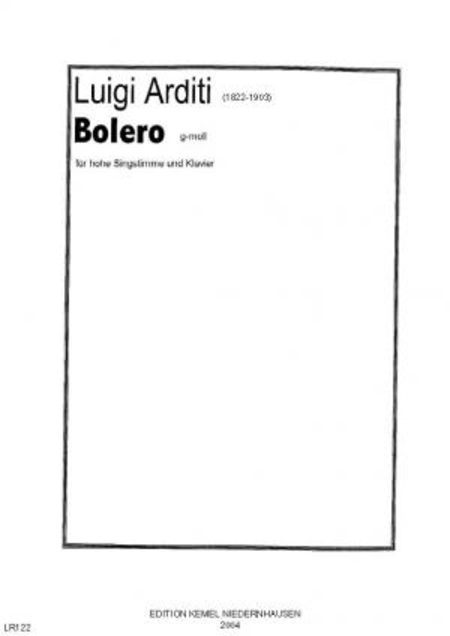 Bolero g-moll : fur hohe Singstimme und Klavier