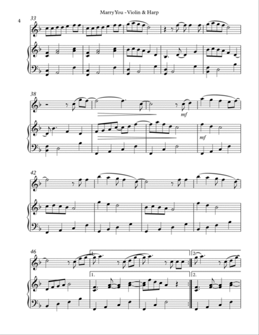 Marry You String Duet scores gallery preview page 4
