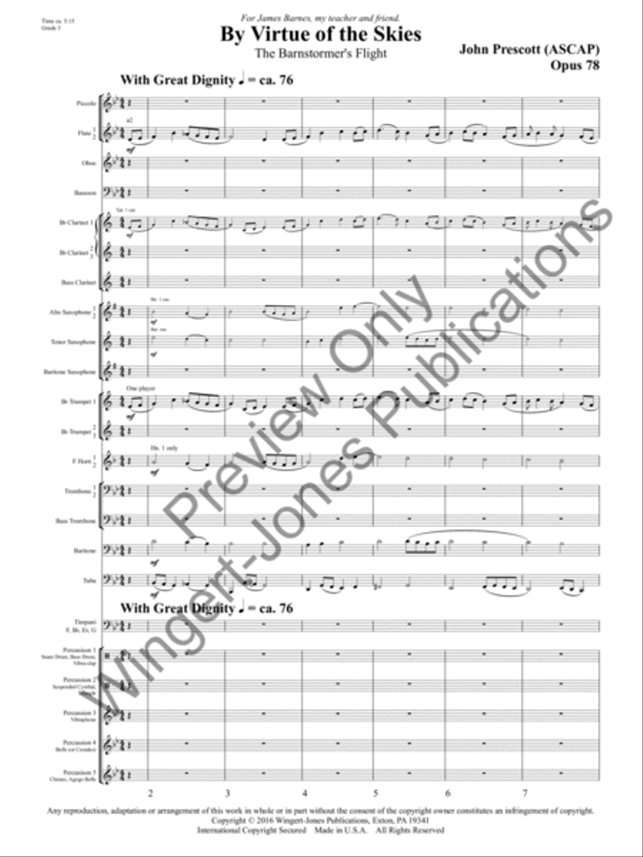 By Virtue of the Skies Concert Band scores gallery preview page 4