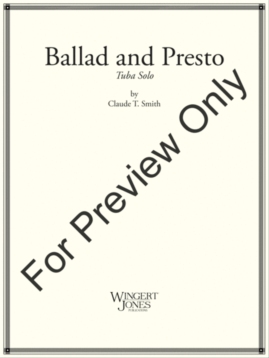 Ballad and Presto Dance Ballad and Presto Dance Tuba scores gallery preview page 2