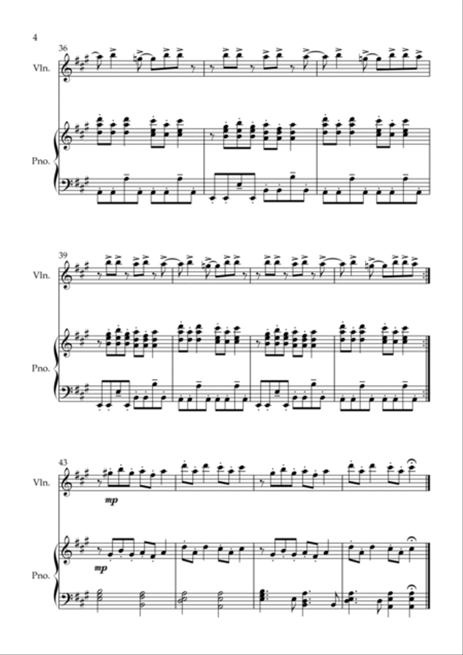 Bittersweet Symphony Violin Solo scores gallery preview page 4