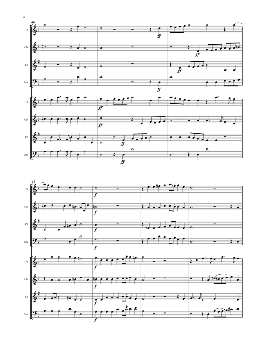 Buccinate in Neomenia Tuba (Blow the trumpet in the new moon) by Giovanni Croce for woodwind octet Woodwind Ensemble scores gallery preview page 6
