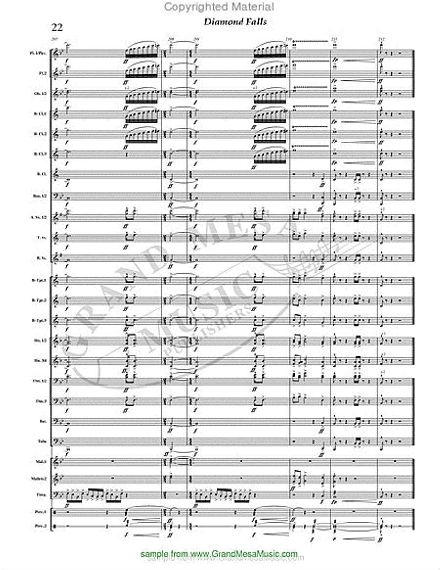Diamond Falls Concert Band scores gallery preview page 23