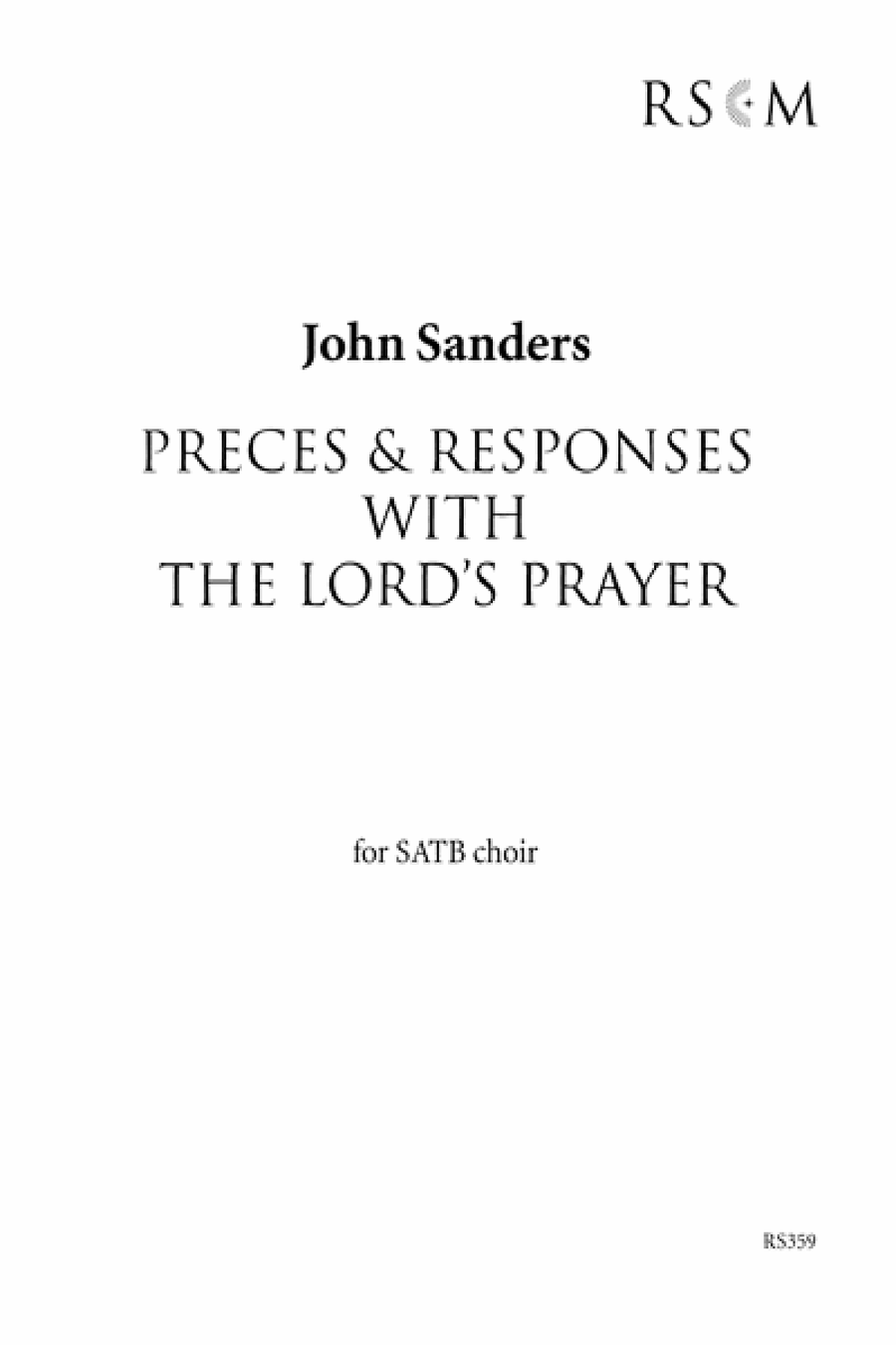 Preces and Responses with The Lord's Prayer 4-Part scores gallery preview page 1