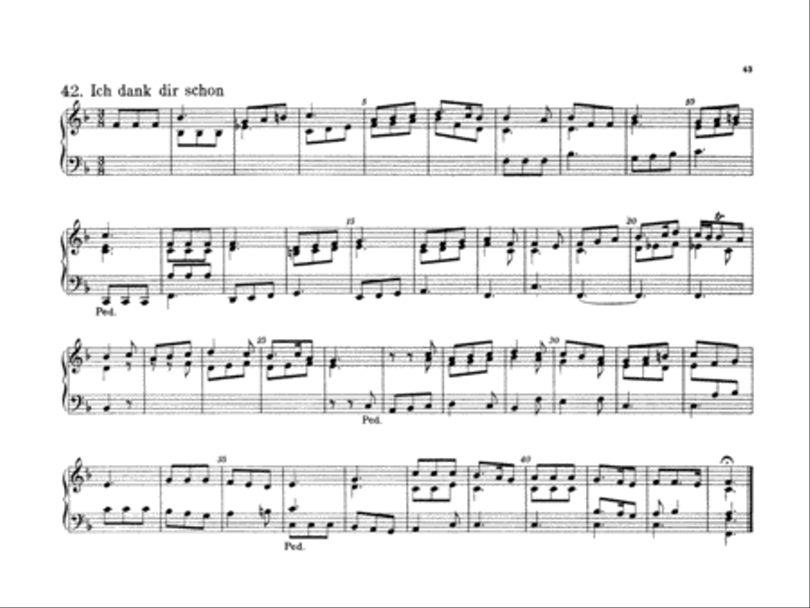 Bach: Forty-four Organ Chorales Organ scores gallery preview page 1