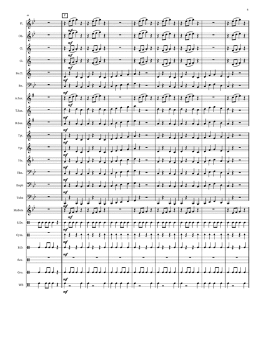 6-Note Spooktacular! Concert Band scores gallery preview page 6