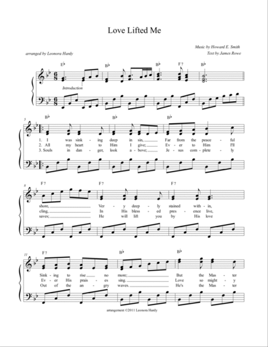 Love Lifted Me (I Was Sinking Deep In Sin) Voice scores gallery preview page 2