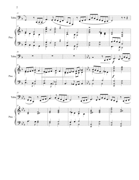 Danny Boy, a Londonderry Air arranged for Tuba and Piano image number null