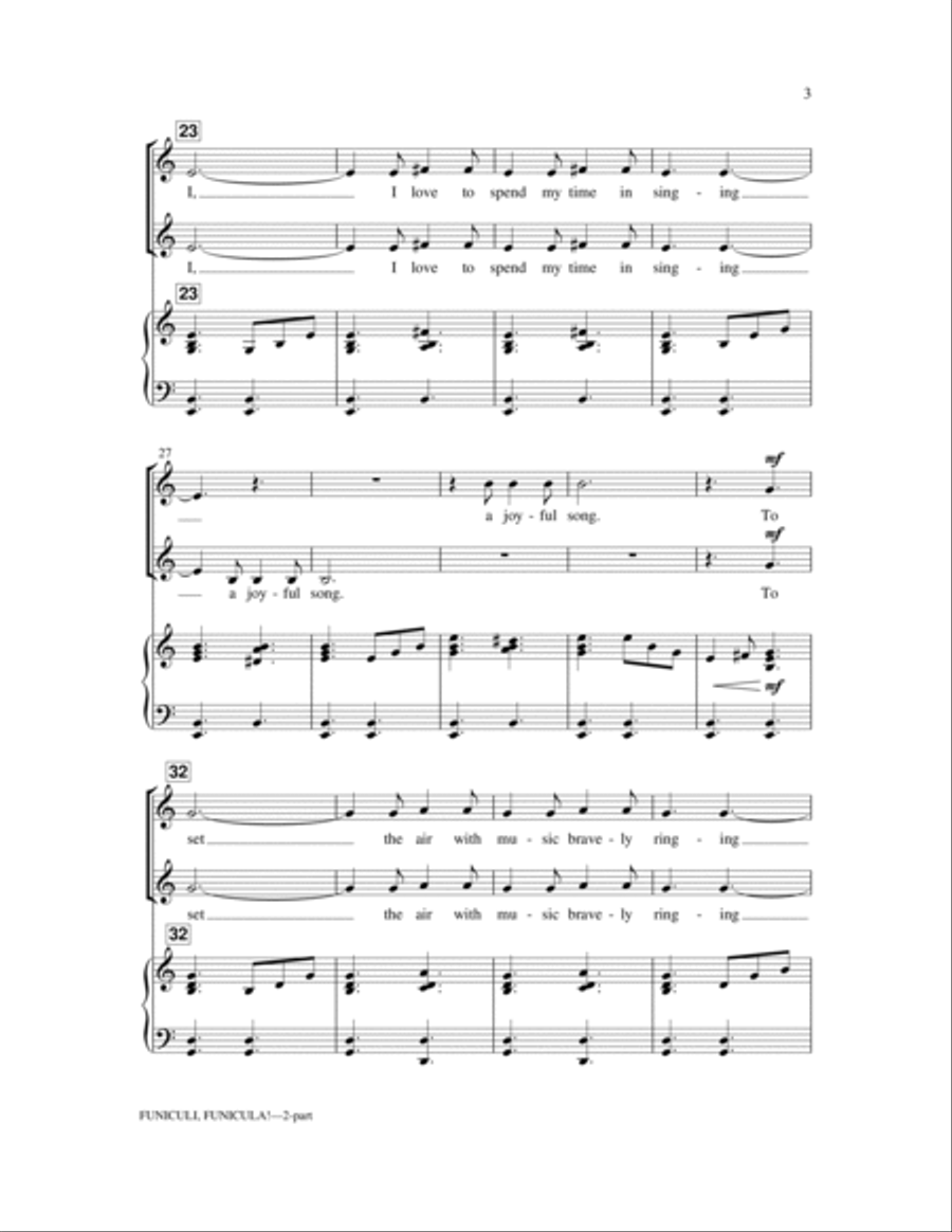Funiculi, Funicula 2-Part scores gallery preview page 3