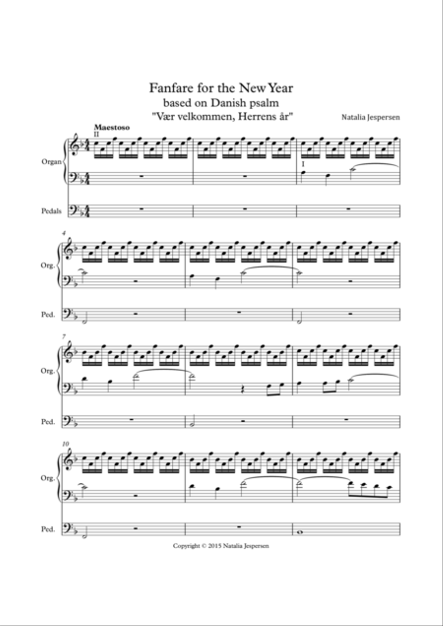 Fanfare for the New Year Fanfare for the New Year Organ Solo scores gallery preview page 2