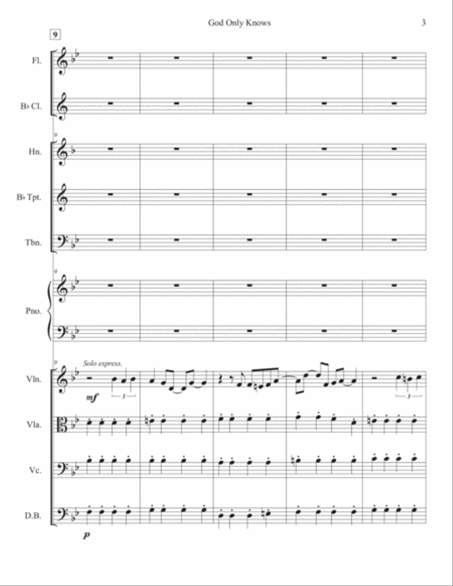 God Only Knows Chamber Orchestra scores gallery preview page 3