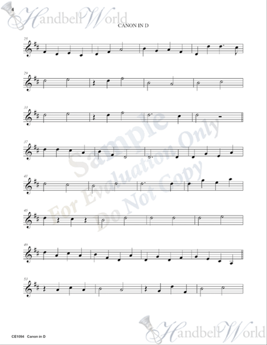 Canon In D 2-Octaves scores gallery preview page 3