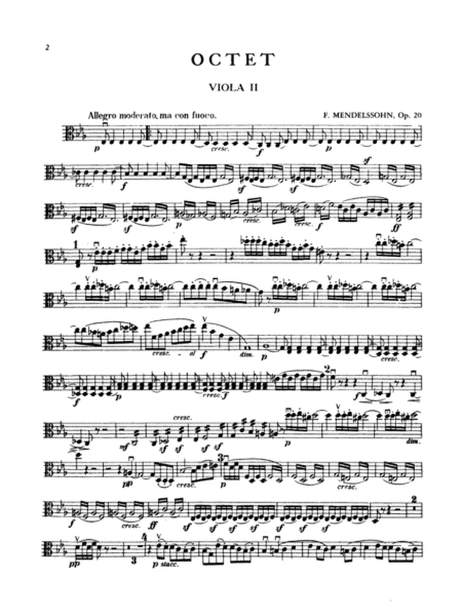 String Octet in E-Flat Major, Op. 20: 2nd Viola