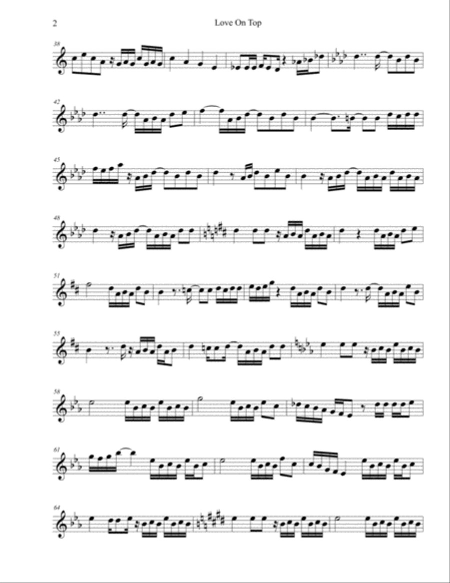 Love On Top Love On Top Oboe Solo scores gallery preview page 2