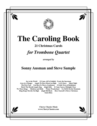 Book cover for The Caroling Book for Trombone Quartet