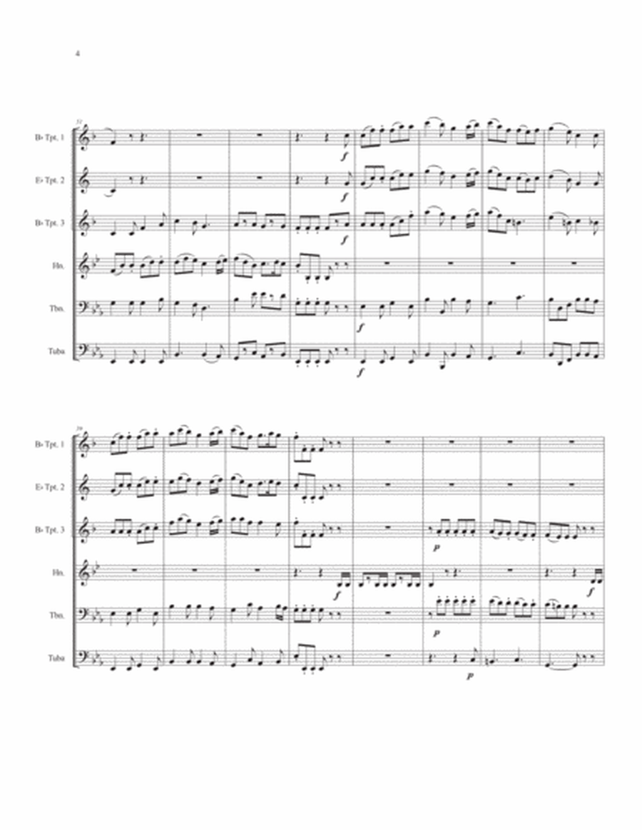 Horn Concerto #2 Finale for Brass Quintet image number null