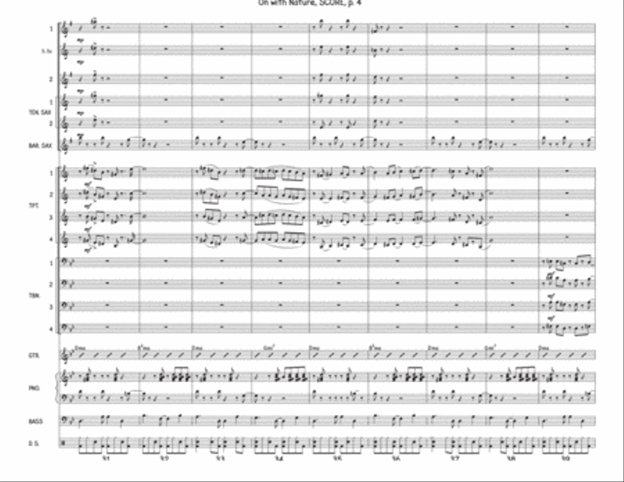 On With Nature On With Nature Jazz Ensemble scores gallery preview page 4