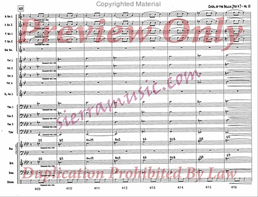 Carol of the Bells (pro) Jazz Ensemble scores gallery preview page 53