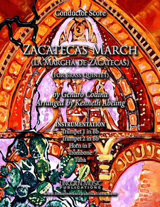 Book cover for Zacatecas March (for Brass Quintet)