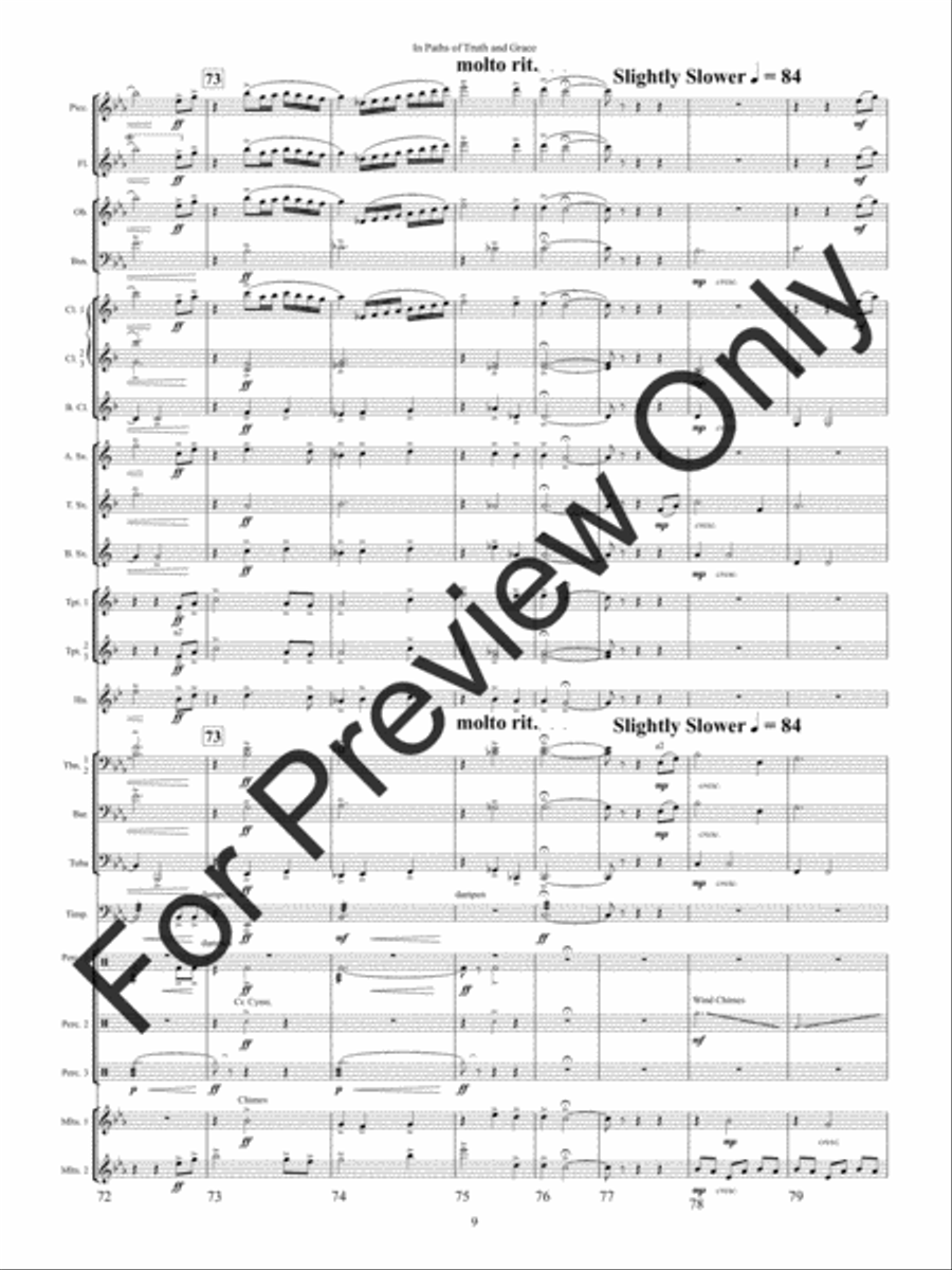 In Paths of Truth and Grace Concert Band scores gallery preview page 12