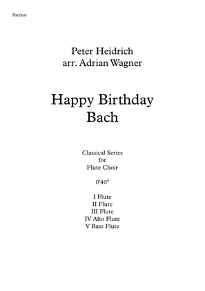 Book cover for "Happy Birthday Bach" Flute Choir arr. Adrian Wagner