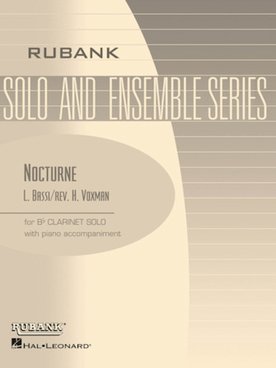 B Flat Clarinet Solos With Piano - Nocturne