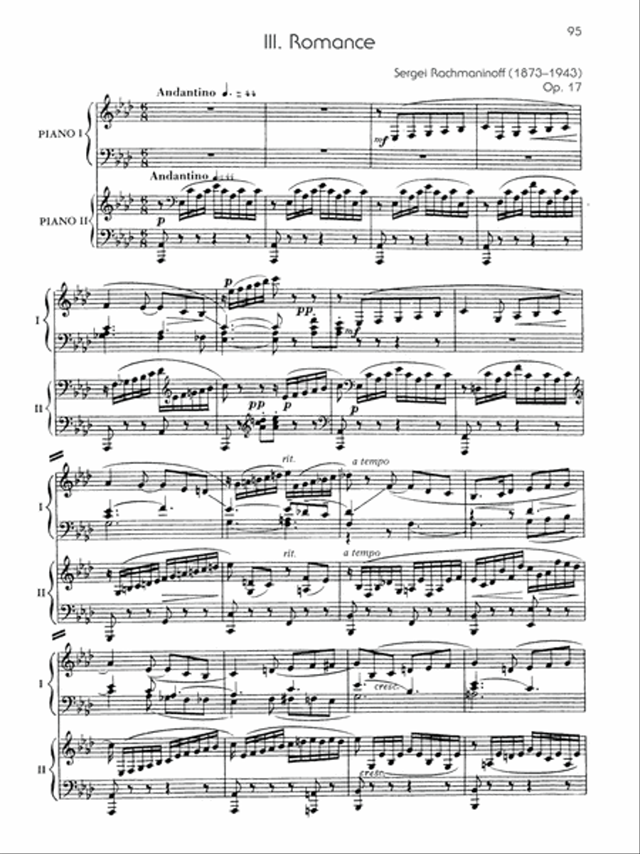 The Piano Works of Rachmaninoff, Volume 9 Small Ensemble scores gallery preview page 9