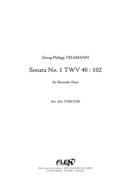 Sonata No. 1 TWV 40 : 102 image number null