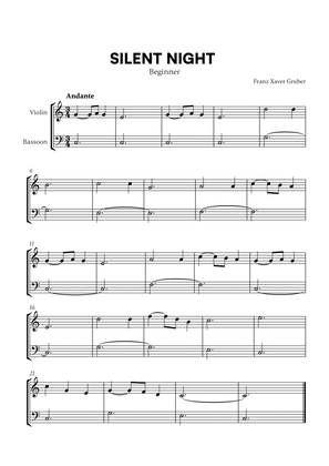 Book cover for Silent Night (Beginner) (for Violin and Bassoon)