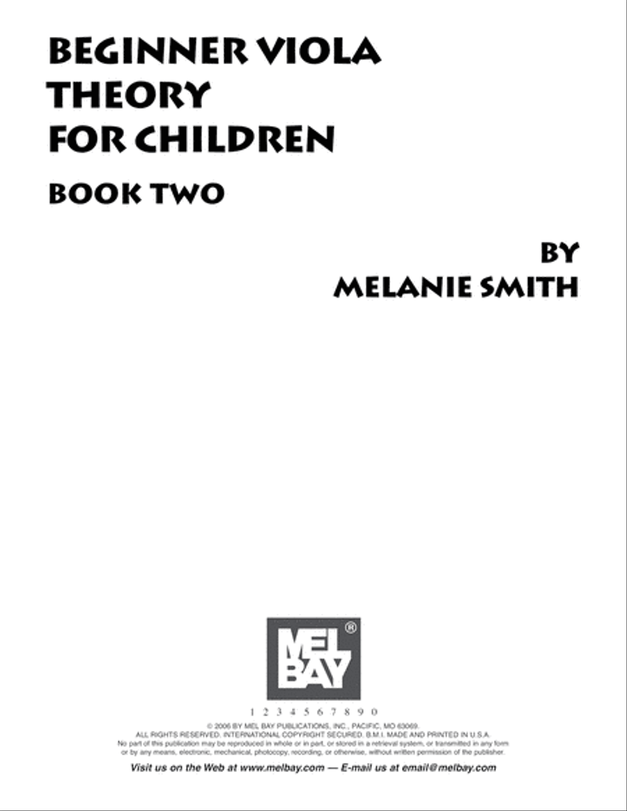 Beginner Viola Theory for Children, Book Two Viola Solo scores gallery preview page 7