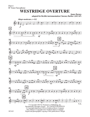 Westridge Overture - Tenor Sax 4