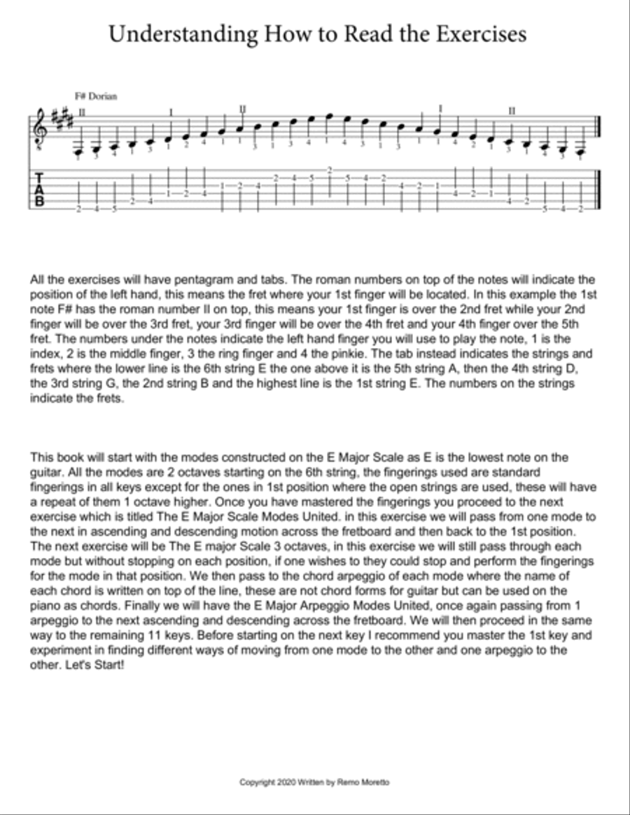 The Complete Book of Modes for Guitar Book 1 The Major Scale Modes