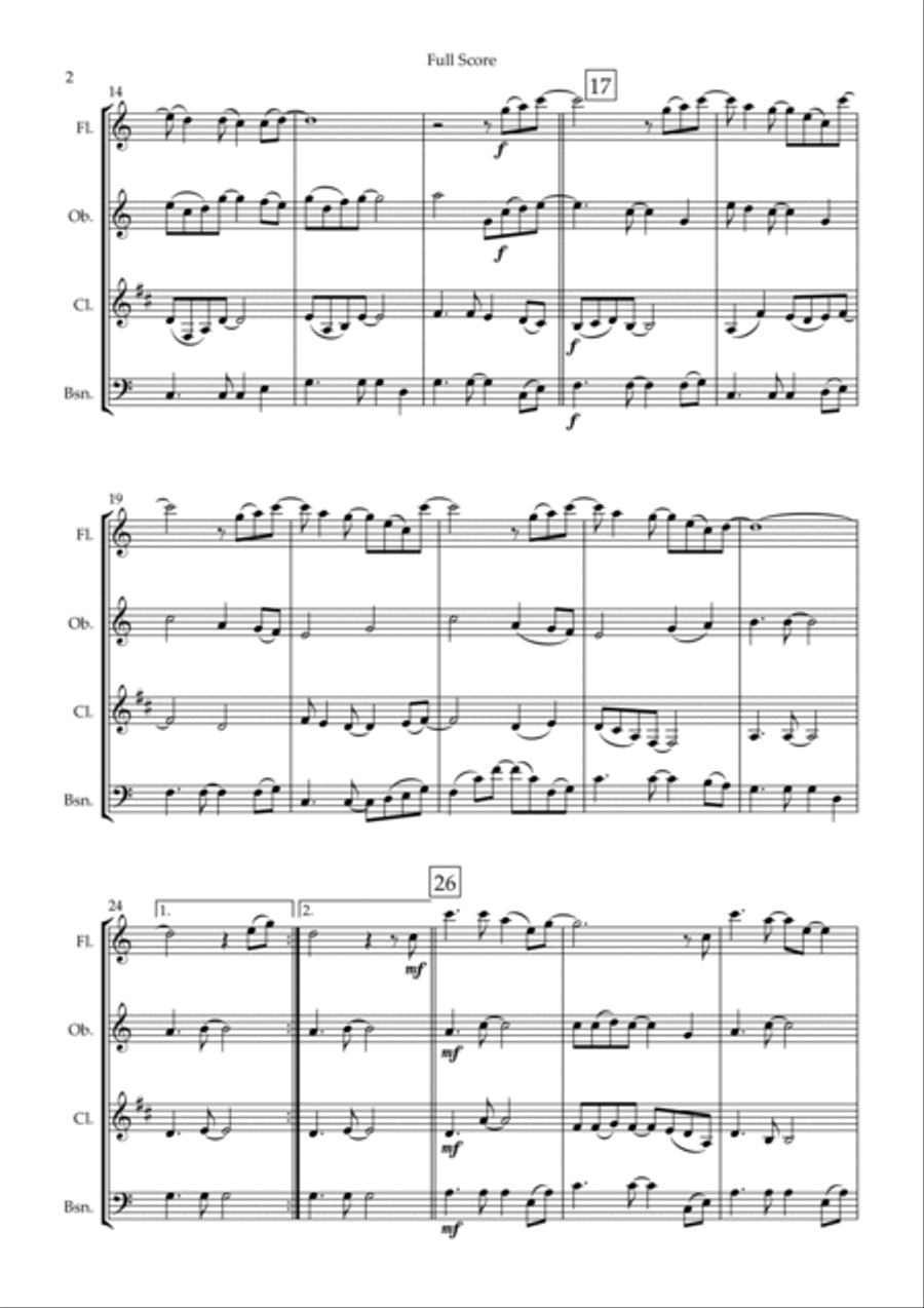 I Got You Woodwind Quartet scores gallery preview page 2