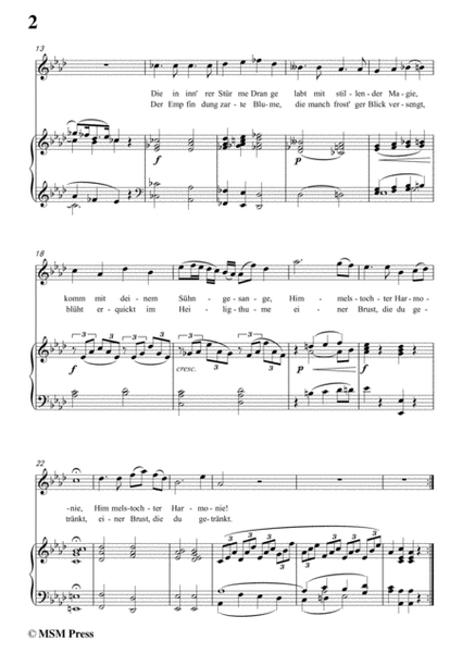 Schubert-An die Harmonie(Gesang an die Harmonie),D.394,in A flat Major,for Voice&Piano image number null