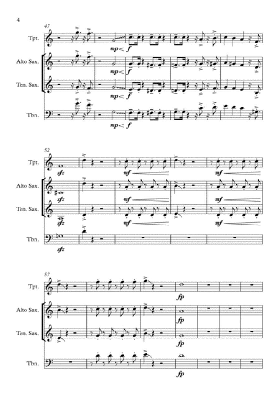 Uptown Funk Small Ensemble scores gallery preview page 4