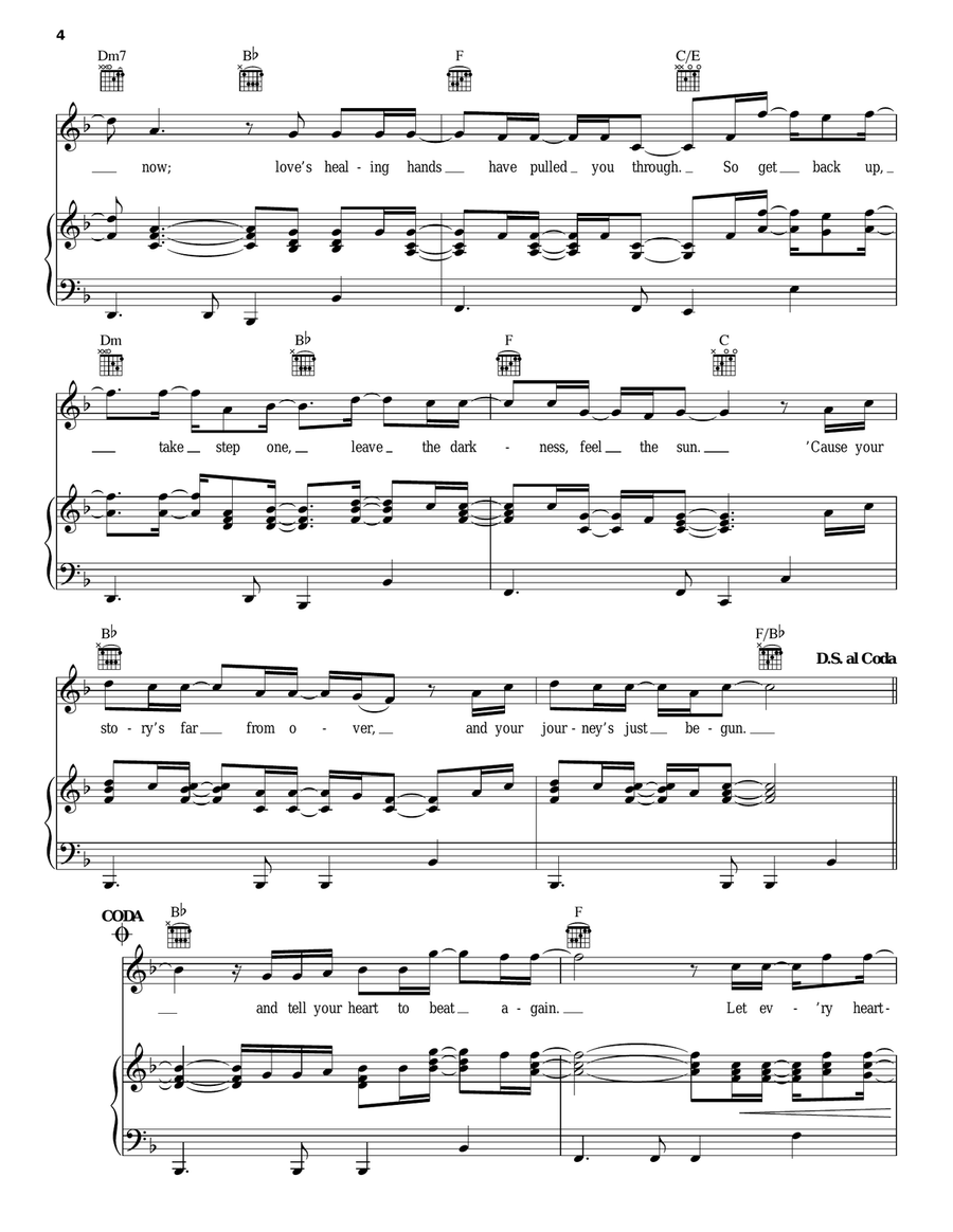 Tell Your Heart To Beat Again Piano, Vocal, Guitar scores gallery preview page 4