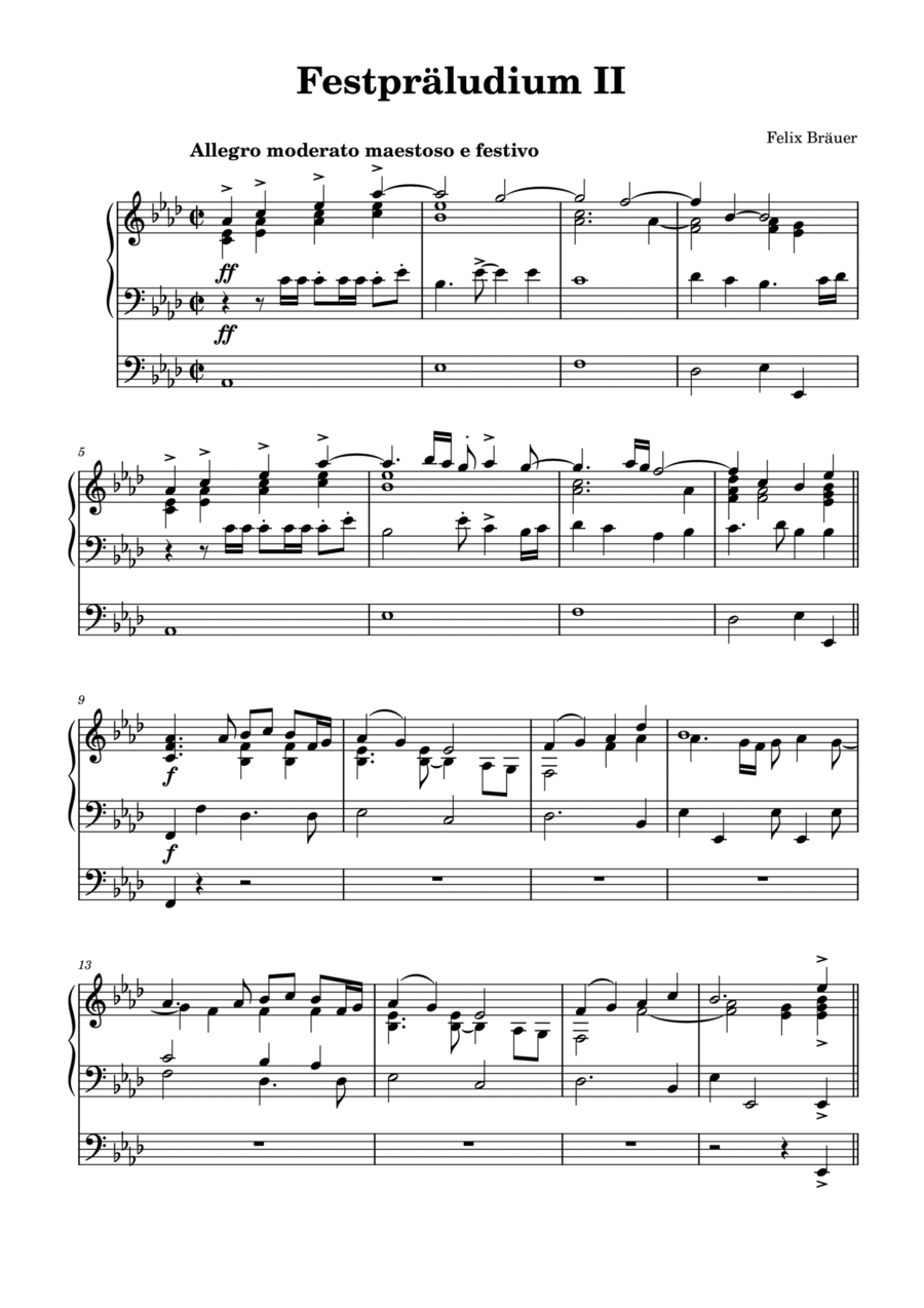 Festpräludium II Organ Solo scores gallery preview page 1