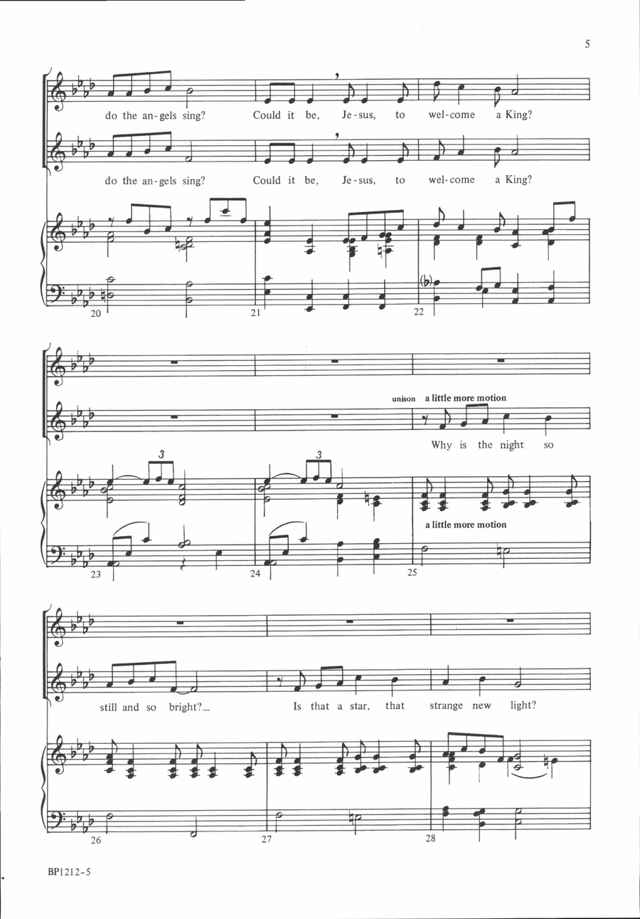 Why Do the Angels Sing? 2-Part scores gallery preview page 4
