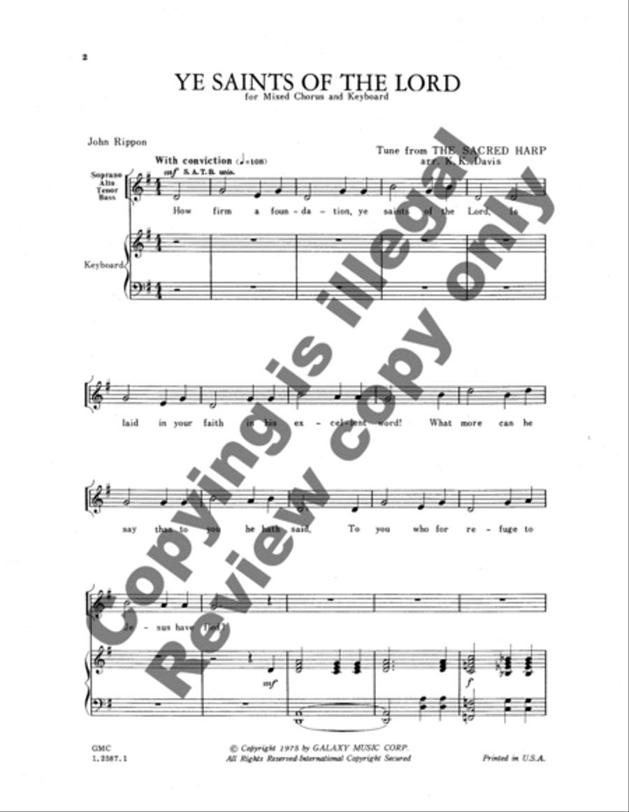 Early American Anthem Book 4-Part scores gallery preview page 8